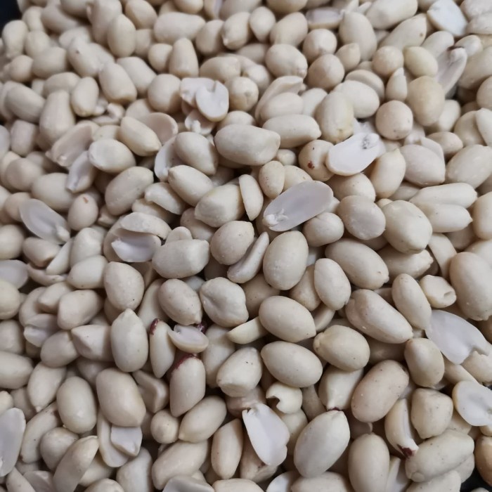 

504ekh Kacang Tanah Kupas Mentah Super 41/51 India Berat 1Kg / 1000Gr 6J