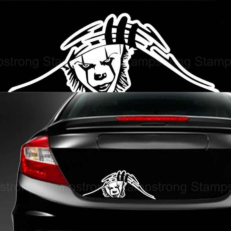 Sticker jdm Sticker Monster pecking mengintip Sticker mobil sedan BMW Vios Honda Brio dll