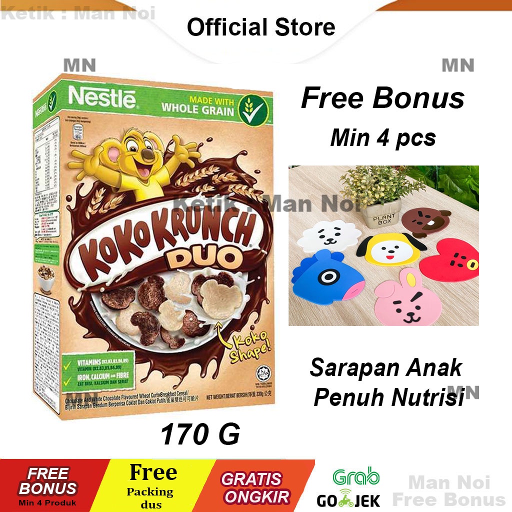 

Nestle KOKO KRUNCH Sarapan Sereal Coklat Duo 170g Free Bonuss
