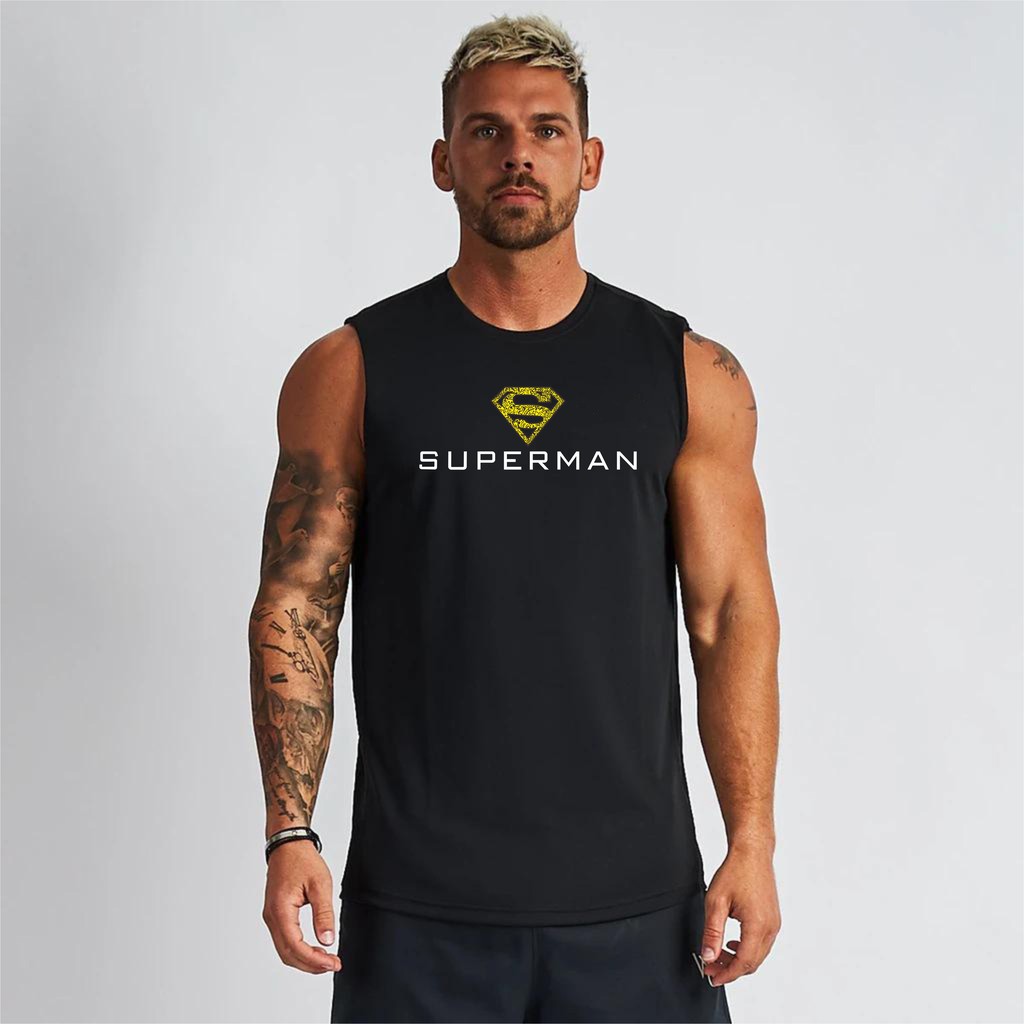 BS/COD//KAOS SINGLET SUPERMAN PRIA//TERLARIS