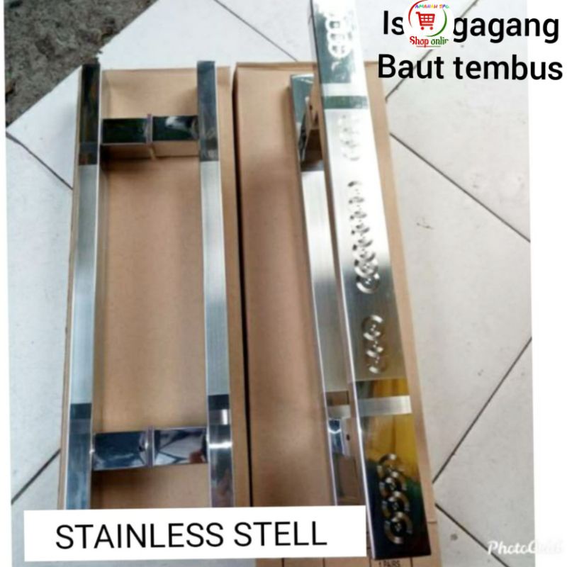 Baut Tembus &quot; Handle gagang pintu rumah baut tanam tembus4 45cm