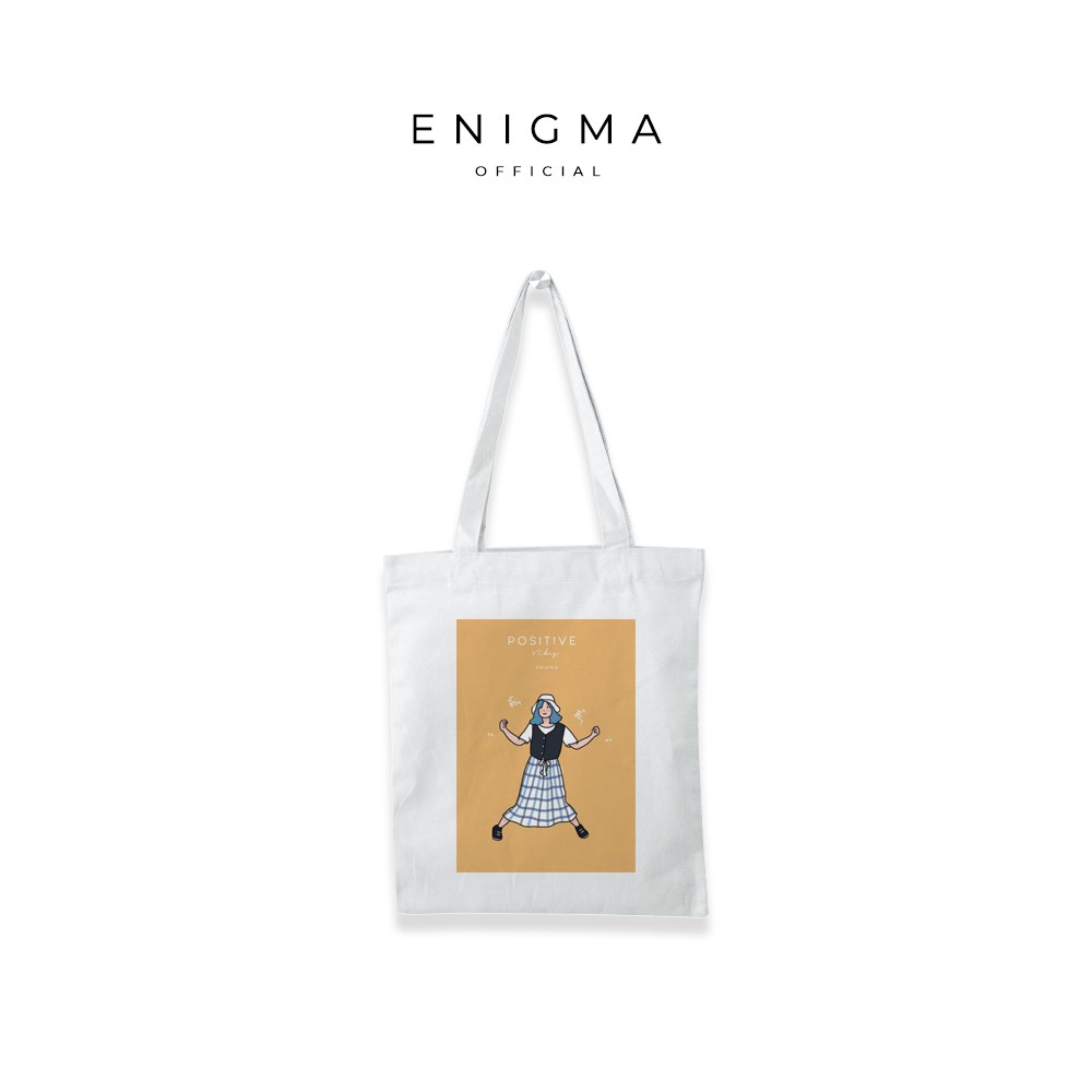 SALE TOTEBAG KANVAS ORIGINAL ENIGMA TOTEBAG KANVAS COLLECTION POSITIVE VIBES