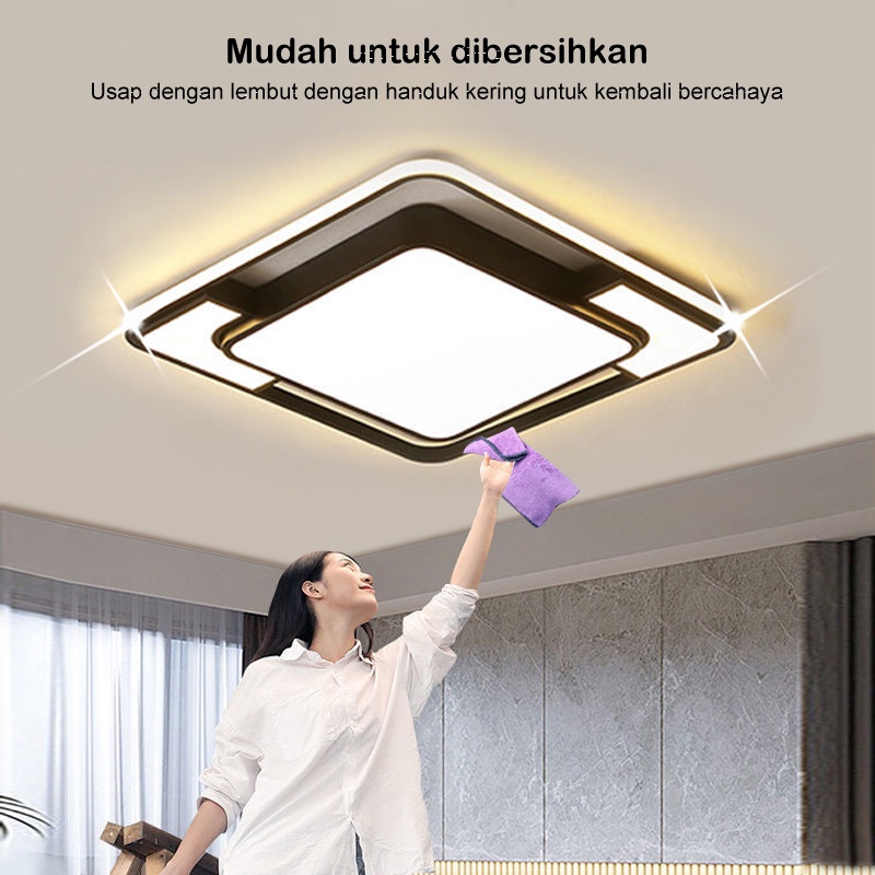 ☑️Garansi&amp;3Warna☑️Lampu Plafon LED Modern Minimalis Bentuk Persegi Gaya Nordic Untuk Dekorasi Ruang Tamu / Kamar Tidur 40W