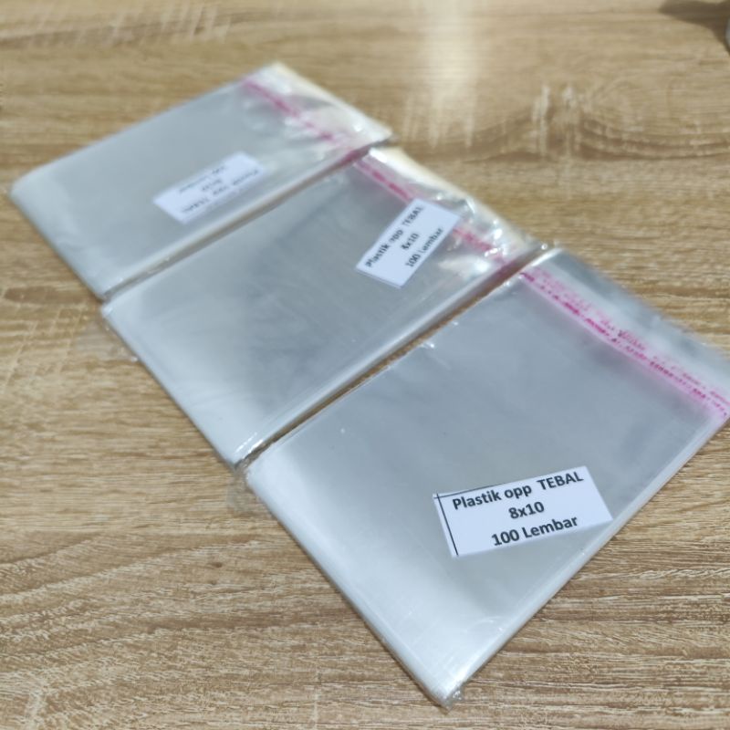 

Plastik Opp 8x10+3cm TEBAL 026/052 mic Lem Snack Kue Roti