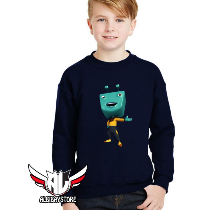 Jaket Sweater anak laki laki BOBOIBOY ADUDU
