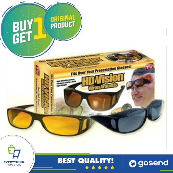 Paketan 2 pcs Kacamata Hitam Kuning ORIGINAL eyeglasses sunglasses