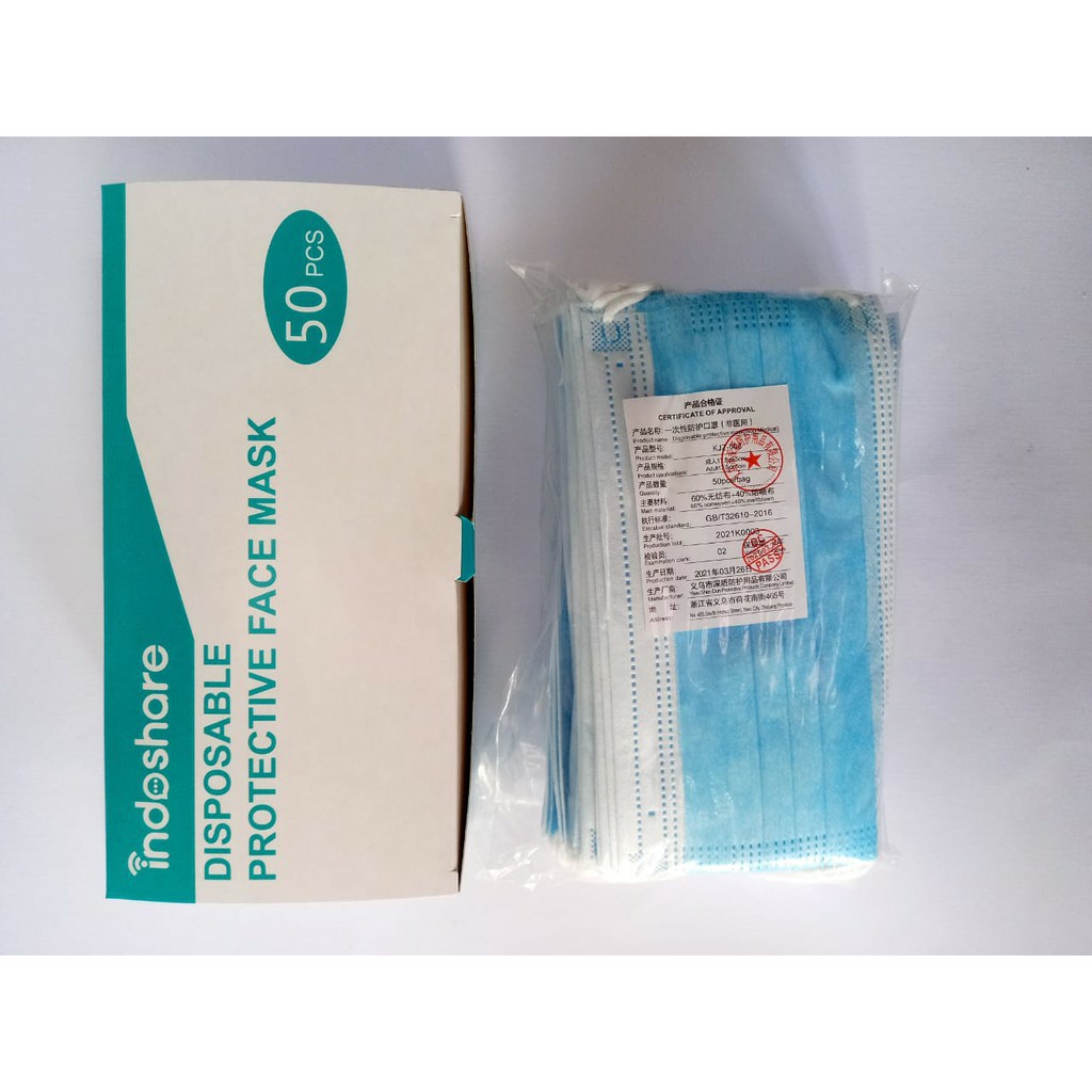 Masker 3Ply 3 Ply Biru Masker Disposable Masker Earloop Masker 3 Ply Masker biru Murah