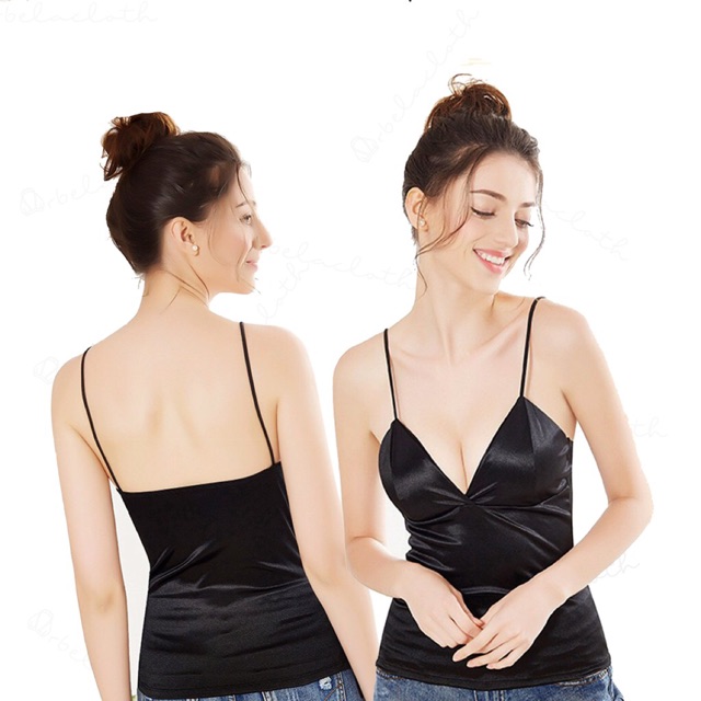 Arbelacloth - Satin Tanktop Bra / Tankbra / Tanktop with Cup Bra