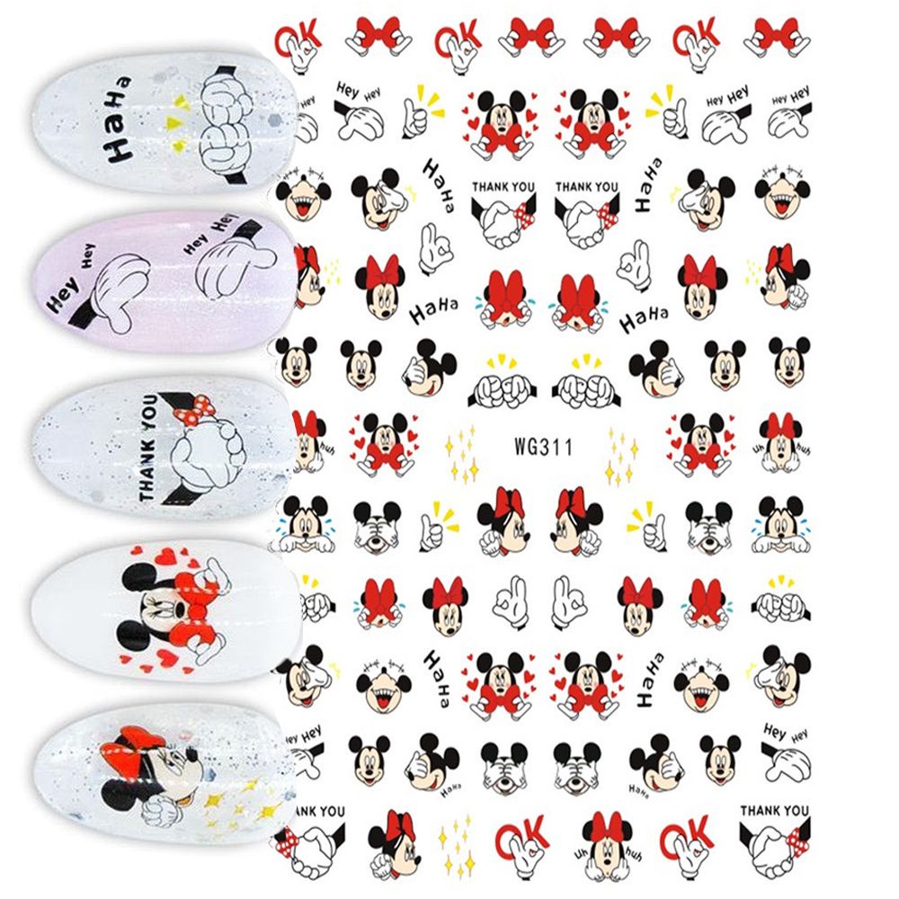 Mxbeauty Stiker Kuku Motif Mickey / Minnie Mouse Untuk Dekorasi Nail Art