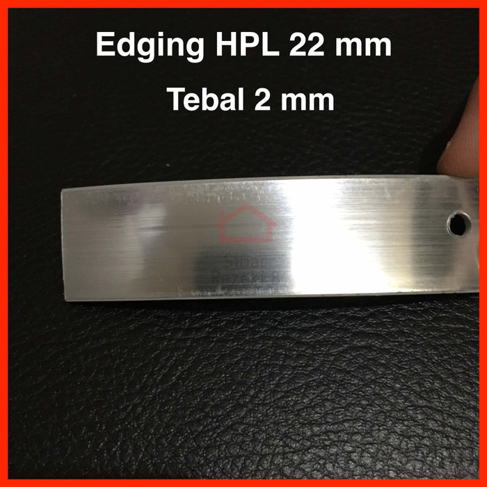 Edging HPL 188.04 22 mm / Silver HAIRLINE Serat Urat Kayu Woodgrain taco PVC Tebal 2 mm