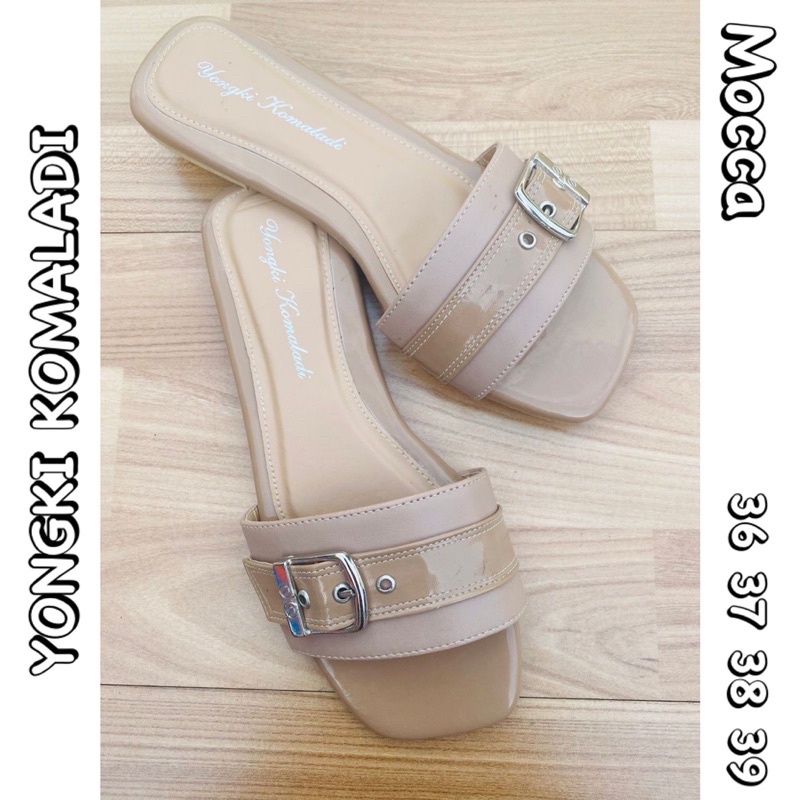 sandal flat yk mocca hitam