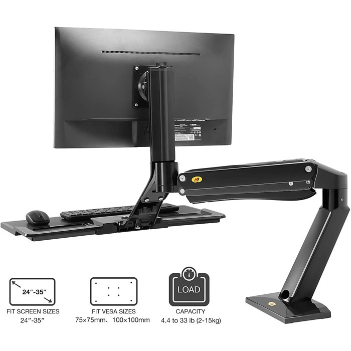 Bracket Monitor 24 27 32 35 inch North Bayou NB FC40 Single Monitor Desk Mount