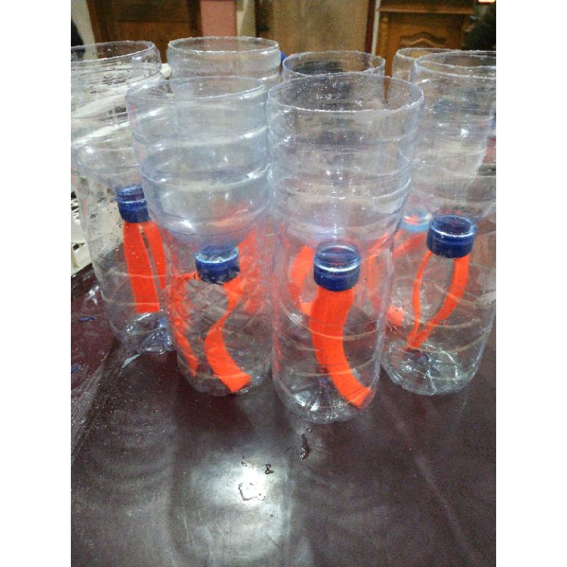 pot bekas botol system wick hidroponik