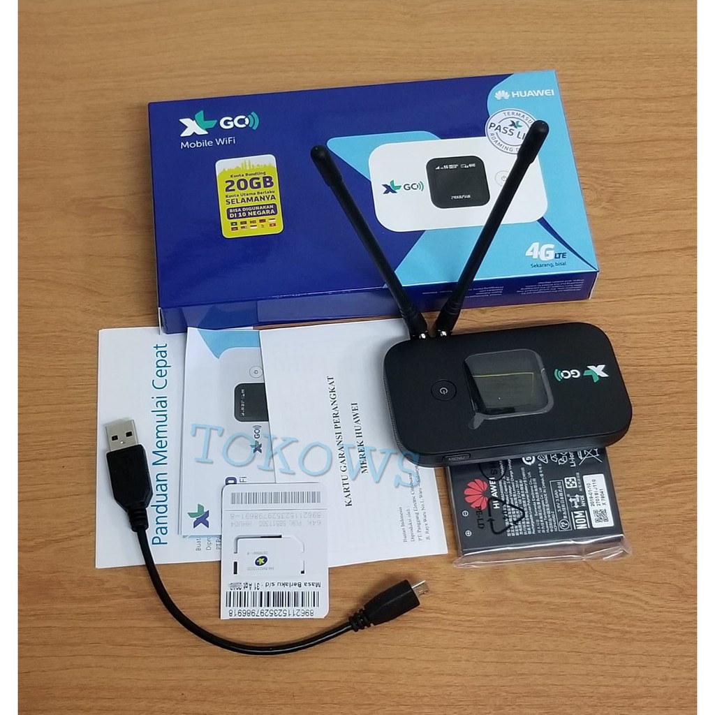 PAKET MODEM XL GO IZI HUAWEI E5577 MAX UNLOCK BATERAI 3000MAH ANTENA