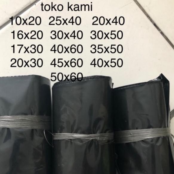 

⋆8W Plastik polymailer / kantong kurir dhl uk 17x30 black glossy isi 100 lembar ✫ ⋆