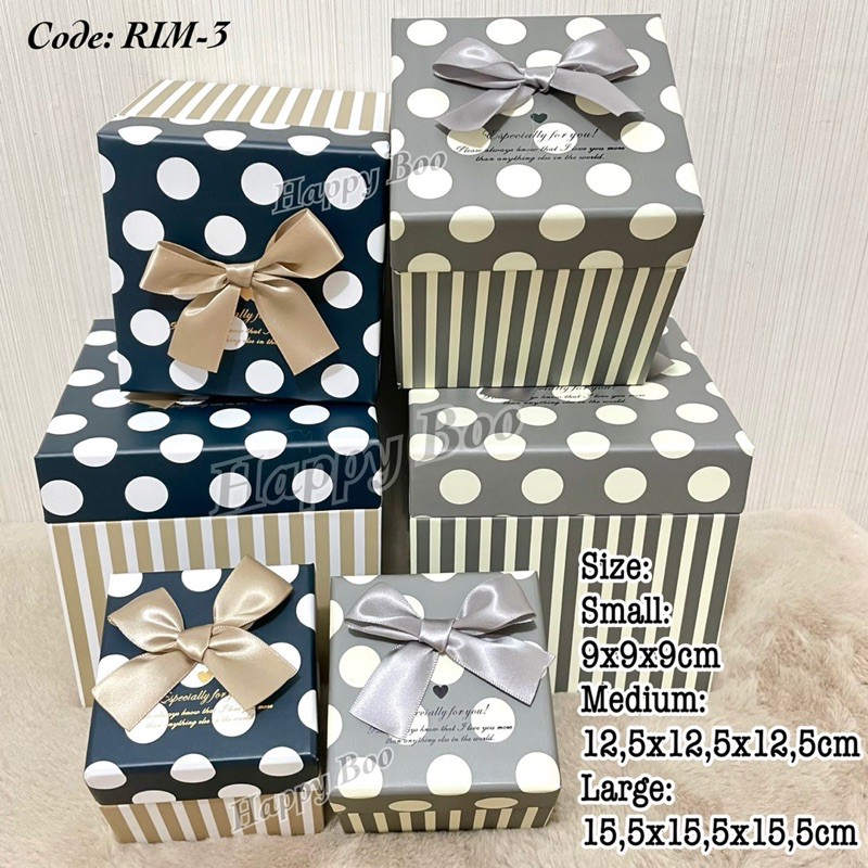 kotak kado box kado kotak hampers set 3 susun / satuan large medium small gift box premium rim3