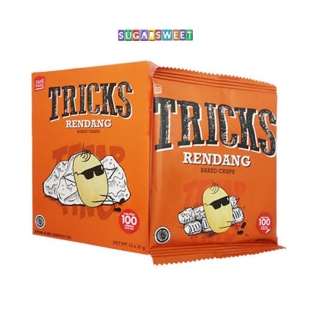 

Tricks Crisps Potato Baked Rasa Rendang / Snack Camilan Kentang isi 10 Bungkus