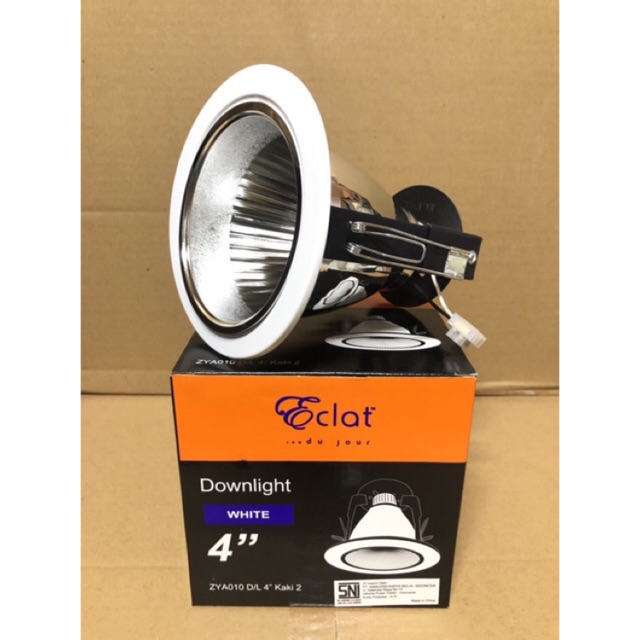 DOWNLIGHT RUMAH LAMPU TANAM  4 INCH IN KAKI 2 MERK ECLAT 