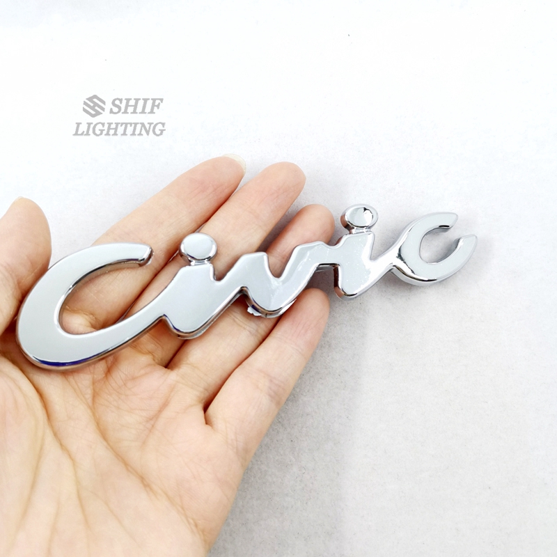 Stiker Emblem Bahan ABS Chrome Civic Logo Untuk Mobil Honda Civic