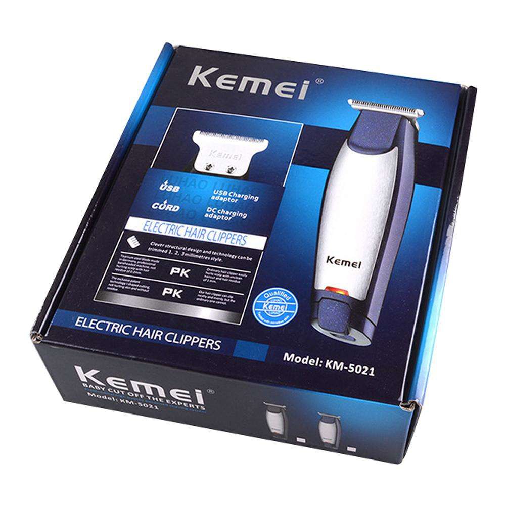 Kemei Trimmer Alat Cukur Rambut KM-5021 Cordless Clipper Pencukur Kumis Jenggot Cas