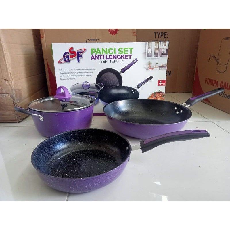 Panci Set GSF-2429 Panci 4 Set Anti Lengket Panci Set Multifungsi