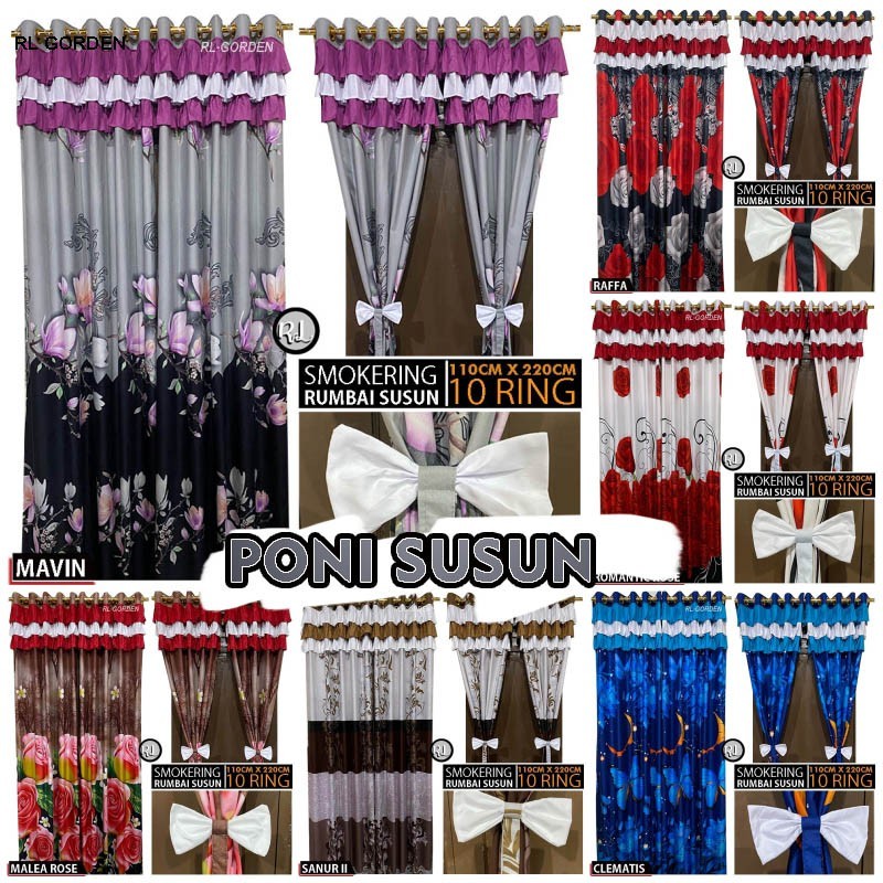 Gorden Smokering Rumbai Poni Susun Murah