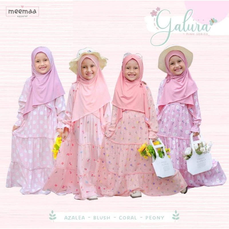 Gamis Anak Perempuan 1 tahun - 8 tahun Galura Series Original Meemaa Apparel Terbaru Bahan gamis Ray
