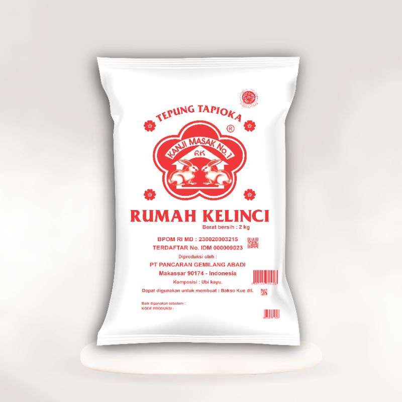 

Tepung Tapioka / Kanji Merk RUMAH KELINCI 2kg per BAL