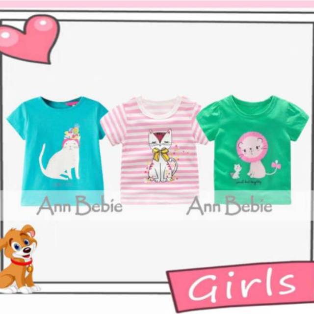 Kaos Anak Perempuan 3in1 AnnBebie (3pilihan)