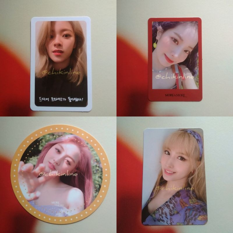 TWICE MORE & MORE PHOTOCARD MINA DAHYUN JEONGYEON MOMO JIHYO