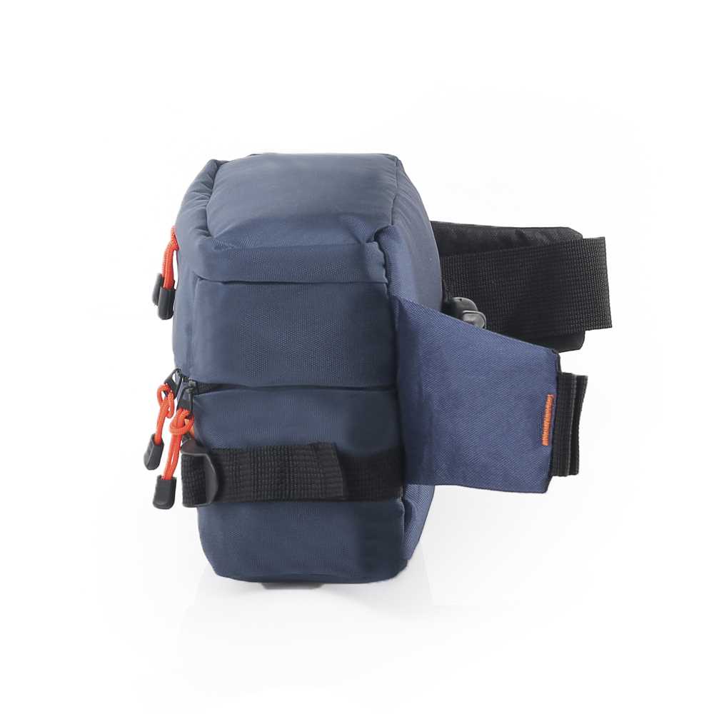 Waist Bag Pria Kuzatura Original Bandung Tas Pinggang / Selempang Warna Navy