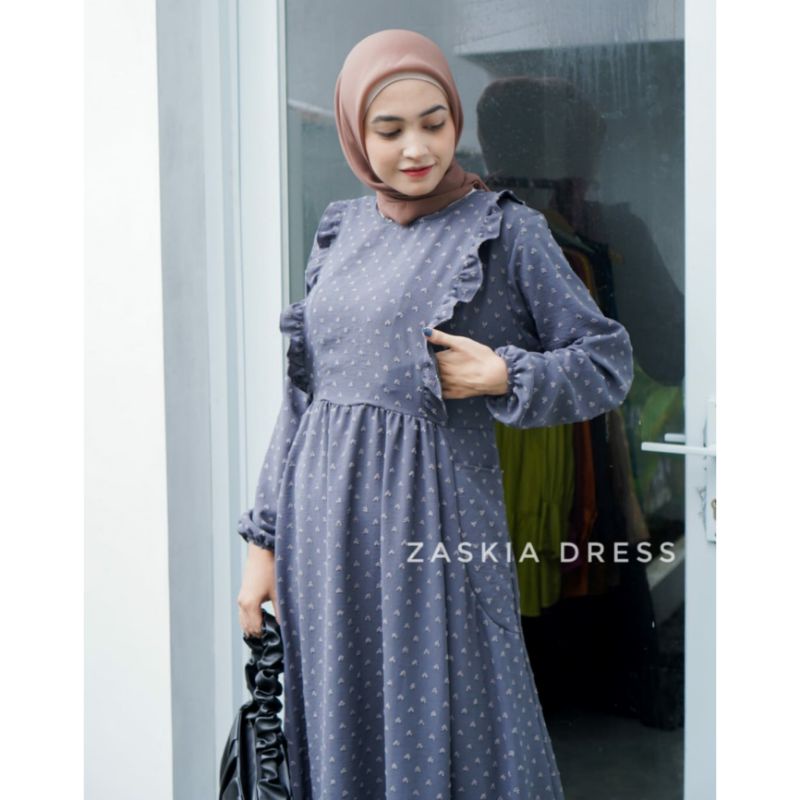 ZASKIA DRESS ORI BY YAYUKU | DRESS CRINCLE URAGIRI | GAMIS CRINCLE