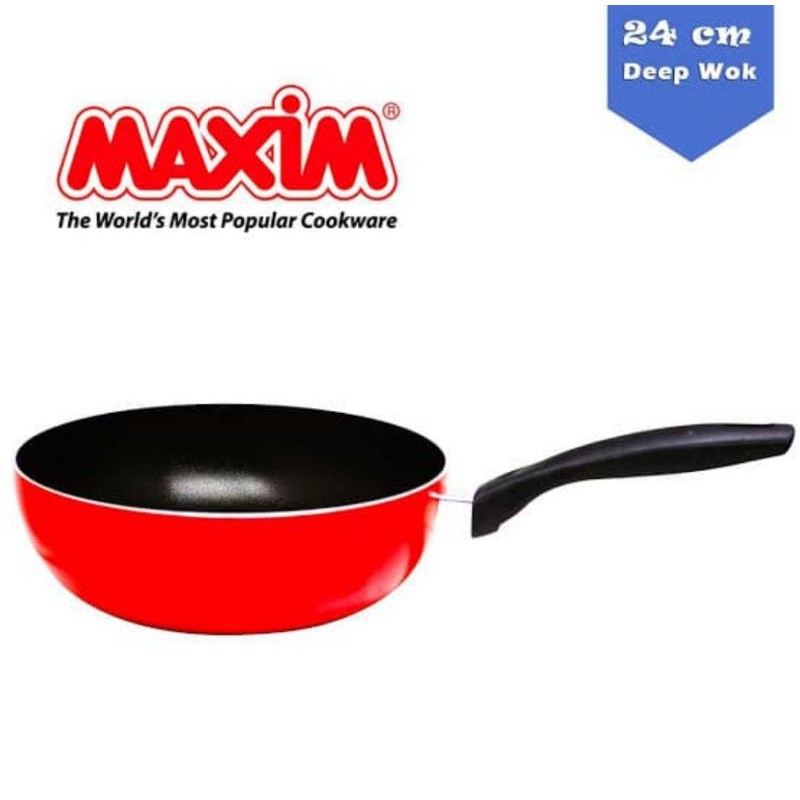 Maxim Valentino Deep Wok 24cm Wajan Penggorengan