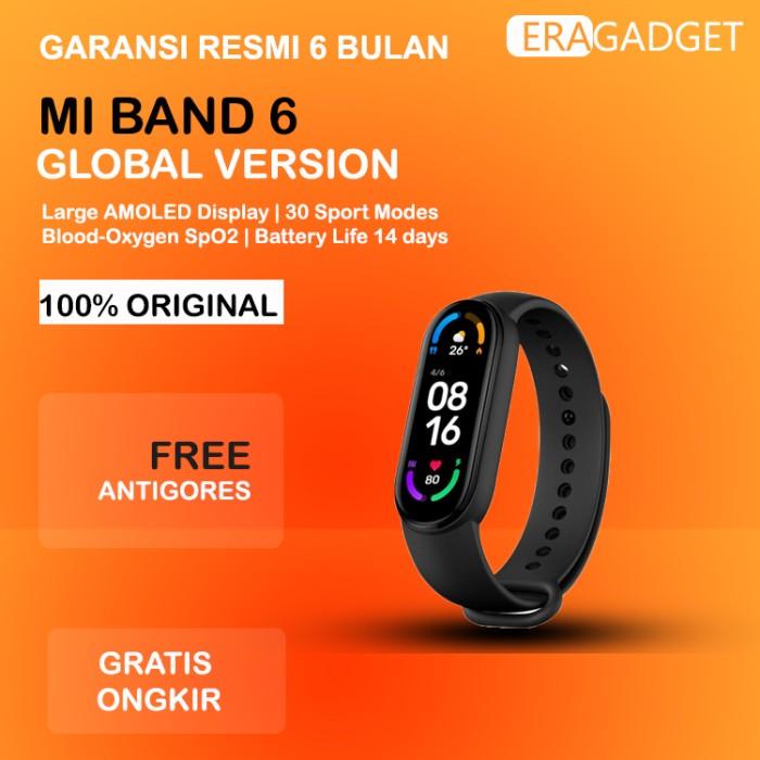 Xiaomi Mi Band 6 All Day Spo2 Heat Rate Monitor Garansi Resmi Tam