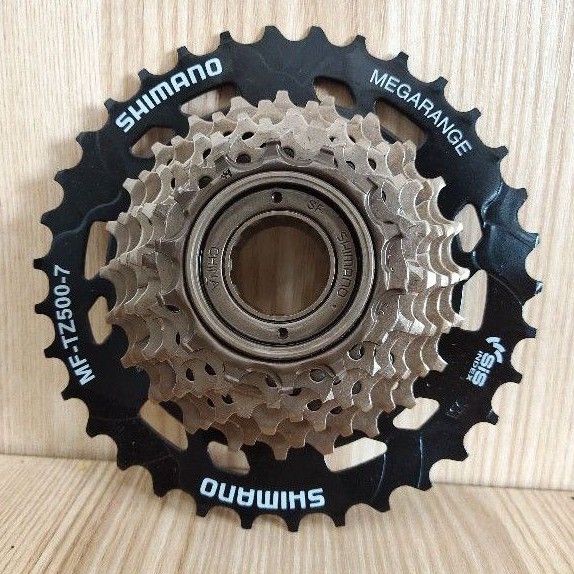 Sprocket Original Gir Susun Sepeda Drat 7 speed Megarange Shimano