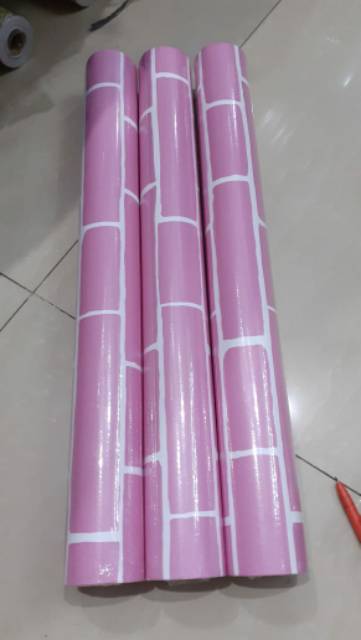 WALLPAPER STIKER DINDING MOTIF BATA PINK