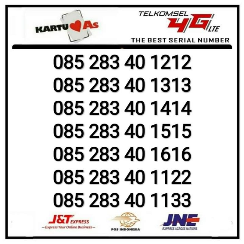 Nomor Cantik Telkomsel Kartu As ABAB Rapi
