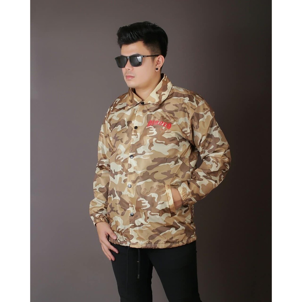 Jaket pria parasut coach loreng djb brown-jaket parasut terbaru keren sp012404cs5