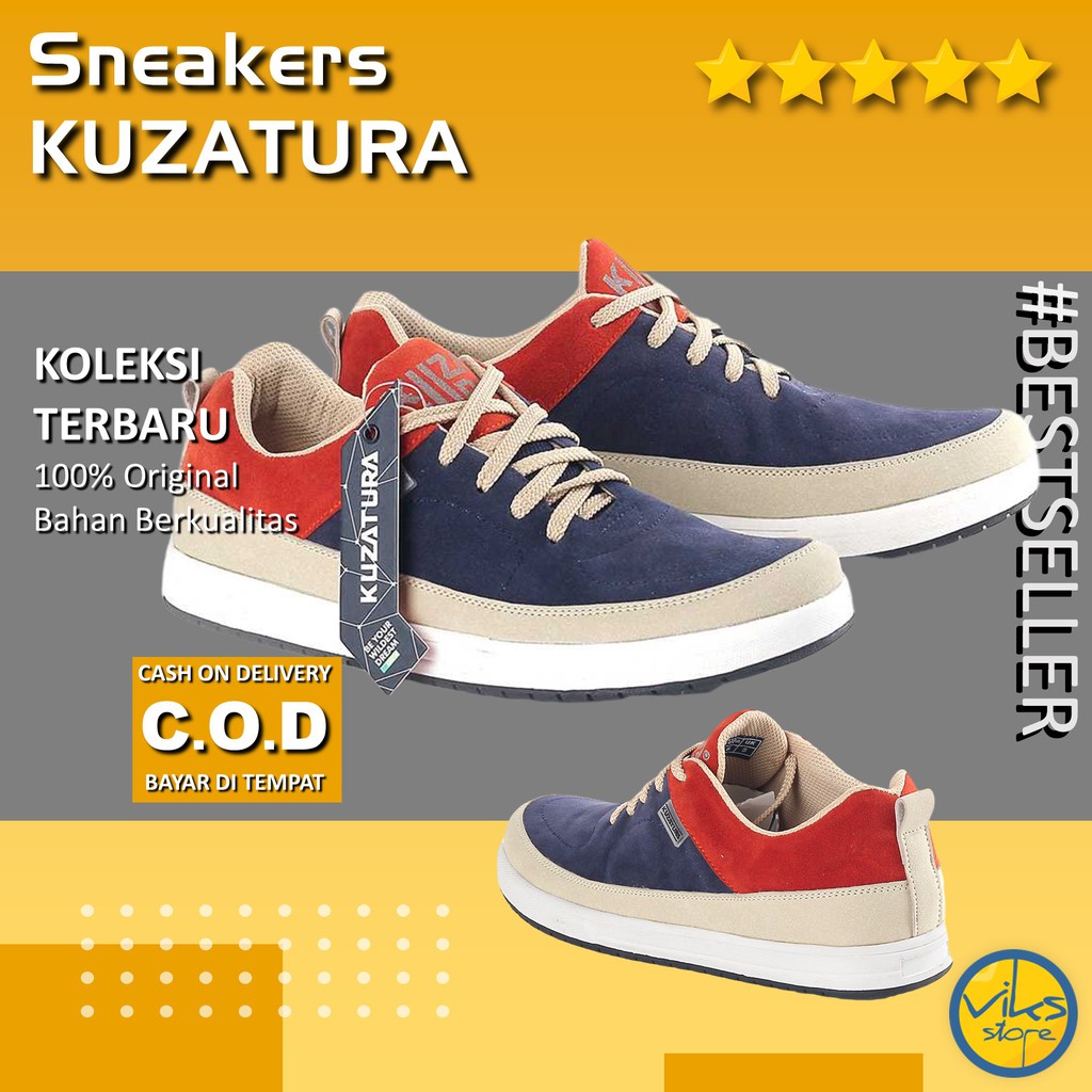 Sepatu Sneakers Shoes Pria Perempuan Cowok Cewek Unisex Tali Style Casual Distro Kuzatura Original Bahan Suede Lokal Premium Elegan