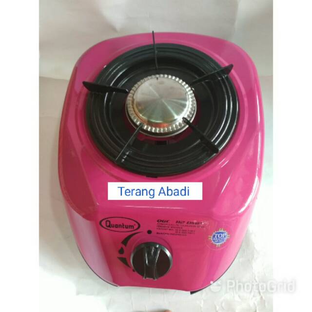 Kompor gas Quantum 1 tungku wrn pink model bagus dan unik