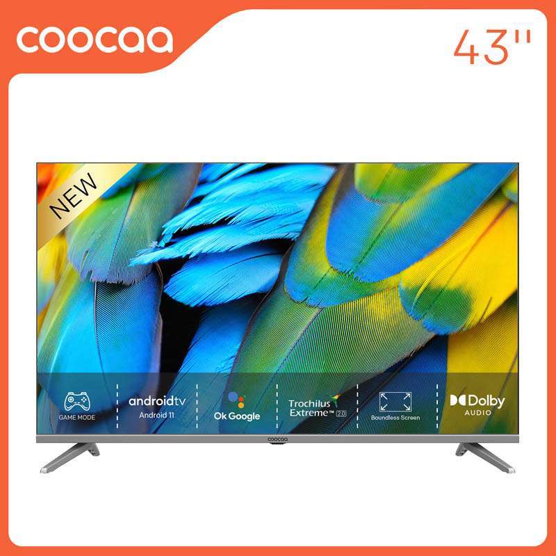 COOCAA LED TV 43 INCH - ANDROID 11.0 - Digital TV - 2.4G/5G WIFI (Coocaa 43S7G)