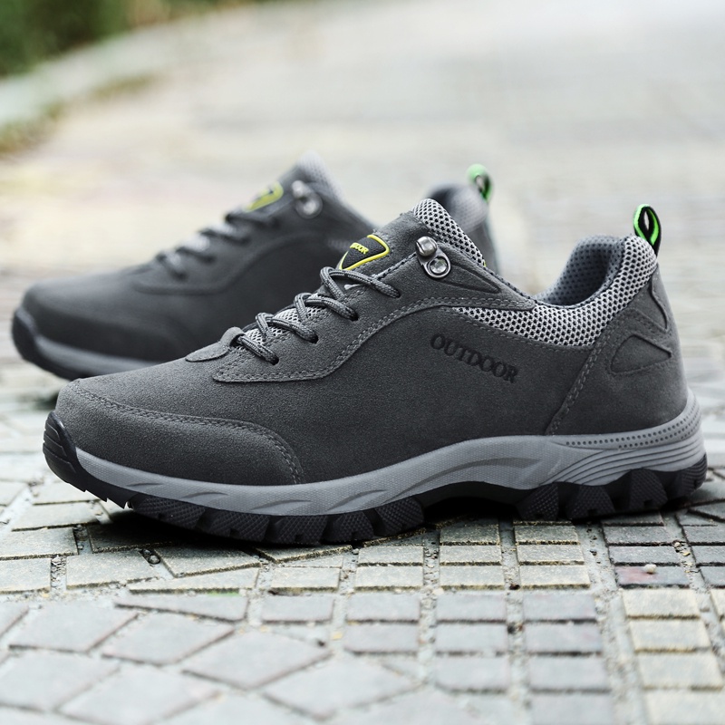 COD Sports Fashion Sepatu Hiking Pria Casual Tali Gunung Outdoor Sepatu Mendaki Anti Slip Cowok Dewasa Anti Slip Touring 193