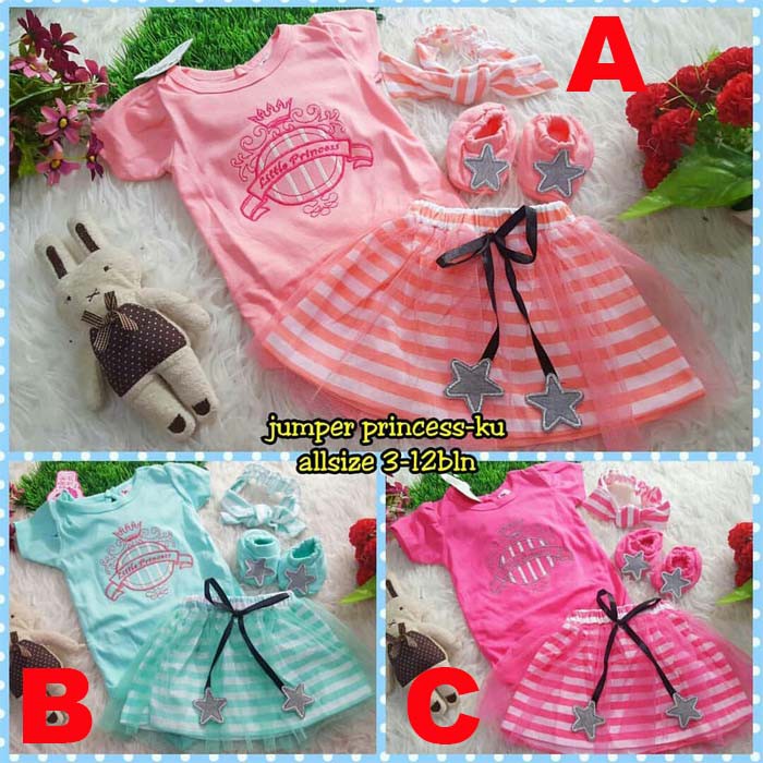 Baju Bayi Perempuan Set Jumper Bayi Cewek Little Princesss