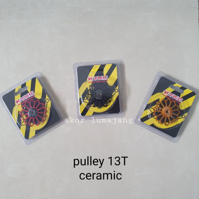 pulley 13T ceramic loncer KYKC not strummer bisa mtb lipat seli roadbike