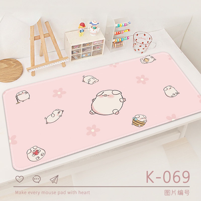 Big Mouse Pad Motif Kartun Lucu Anti Slip Tahan Lama Untuk Meja Komputer