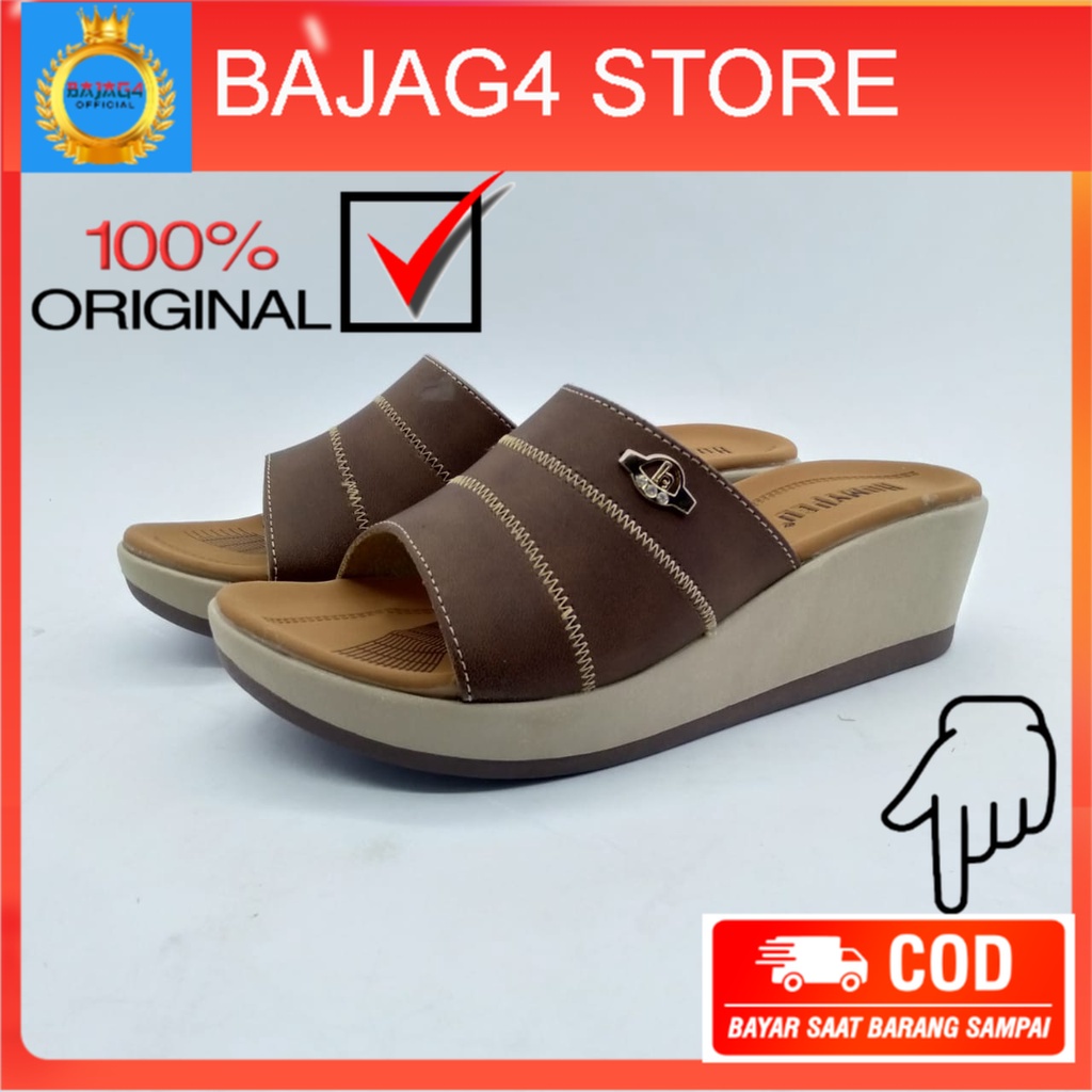 Sandal Wanita HOMYPED Original Terbaru Wedges Promo Ori Size 36 - 40 Kekinian Kulit Sintetis LOUISA 