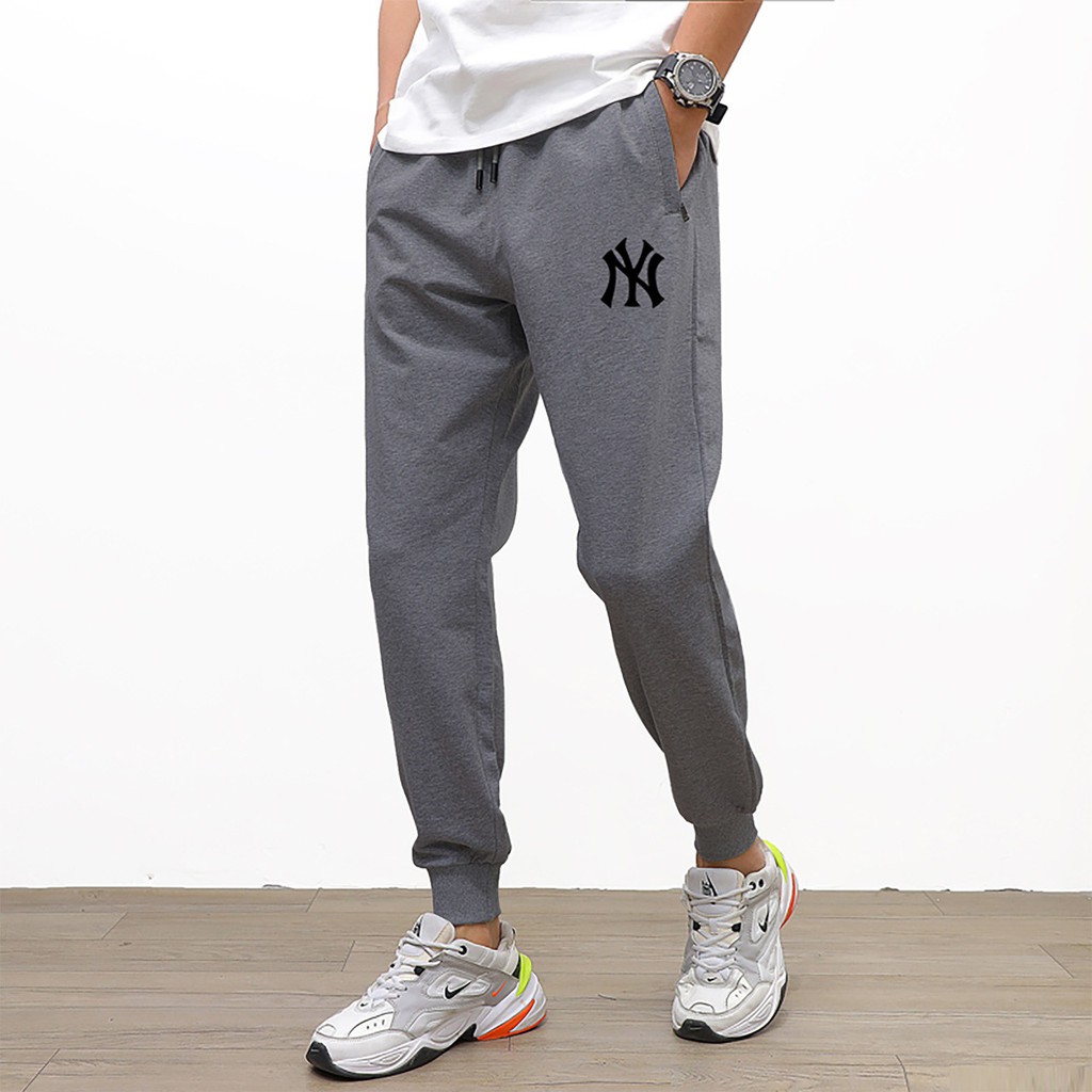 Celana Jogger Panjang Alan Bordir NY Pria SweatPant Joger Pant Santai Cowok