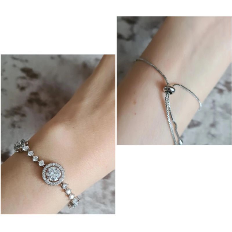 Gelang Premium Lapis emas Mirip emas asli Mata kilau Anti Karat anti alergi Model Serut Premium Quality Anti karat anti alergi Gelang Zircone gelang Zircon Gs-i27