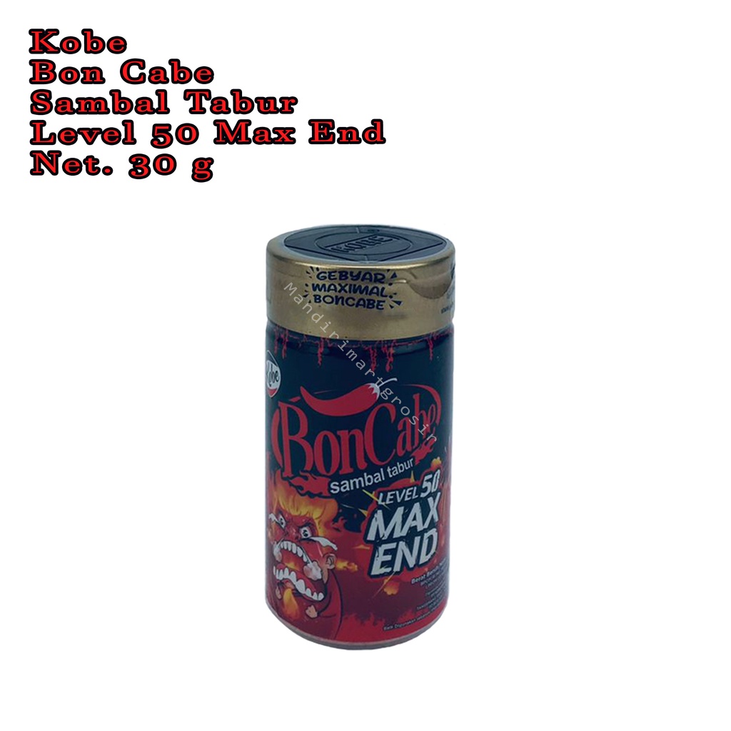 Kobe * Bon cabe * level 50 Max end * sambal tabur * 30 g