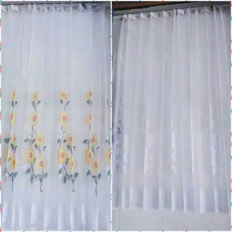 (CUCI GUDANG)VITRASE GORDEN PURING SIANG/JENDELA MINIMALIS